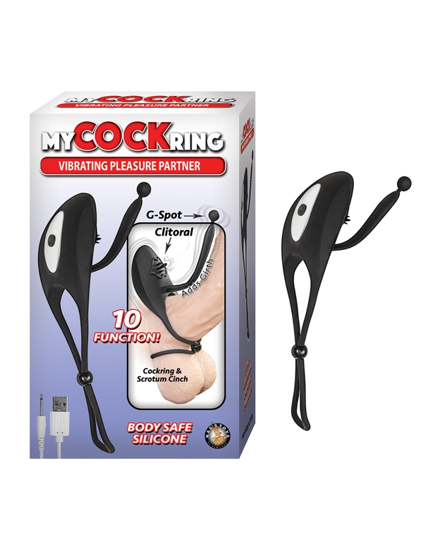MY COCK RING - VIBRATING LASSO C-RING ALT1 view Color: BK