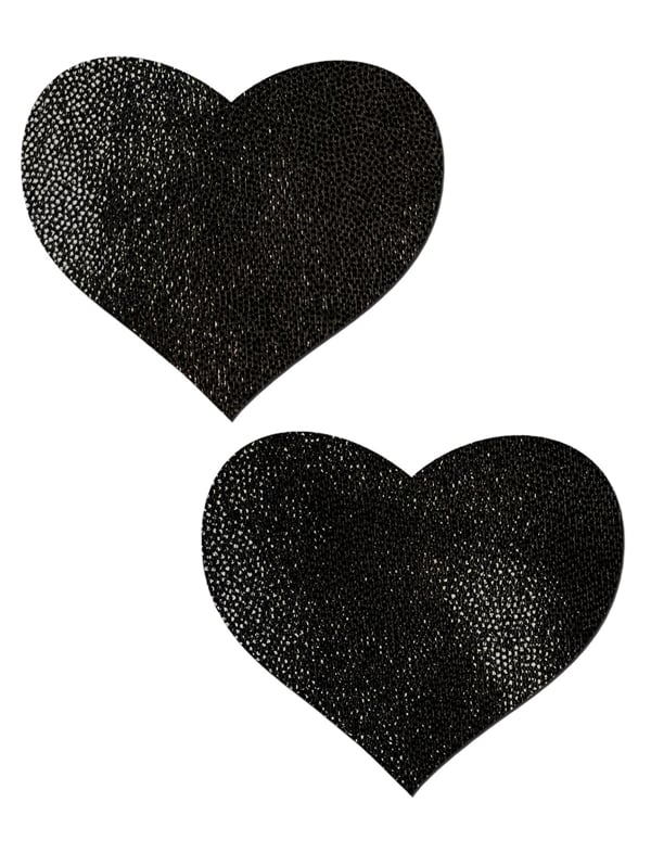 Pastease Liquid Black Heart Pasties default view Color: BK
