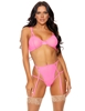 Additional NEON PINK view of product THE BRIGHT SIDE NEON BRA SET with color code NP
