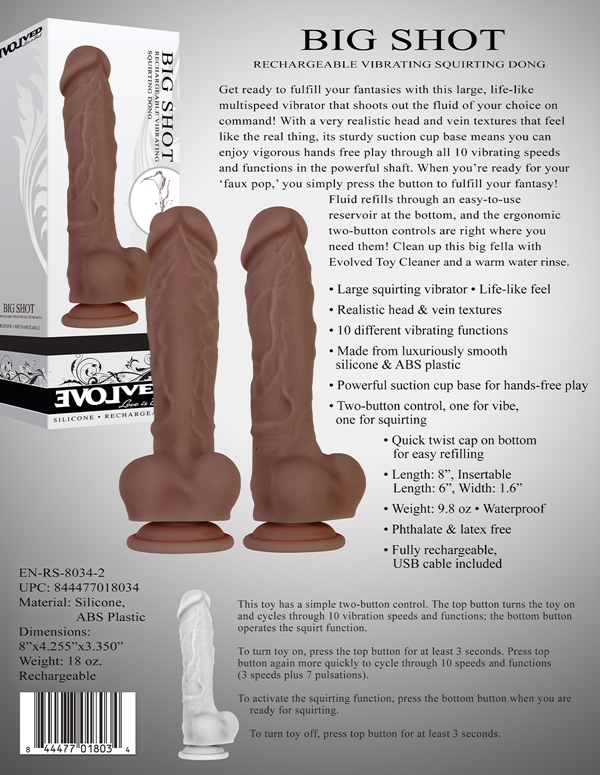 BIG SHOT SQUIRTING VIBRATOR - EN-RS-8034-2-03146 | Lover's Lane