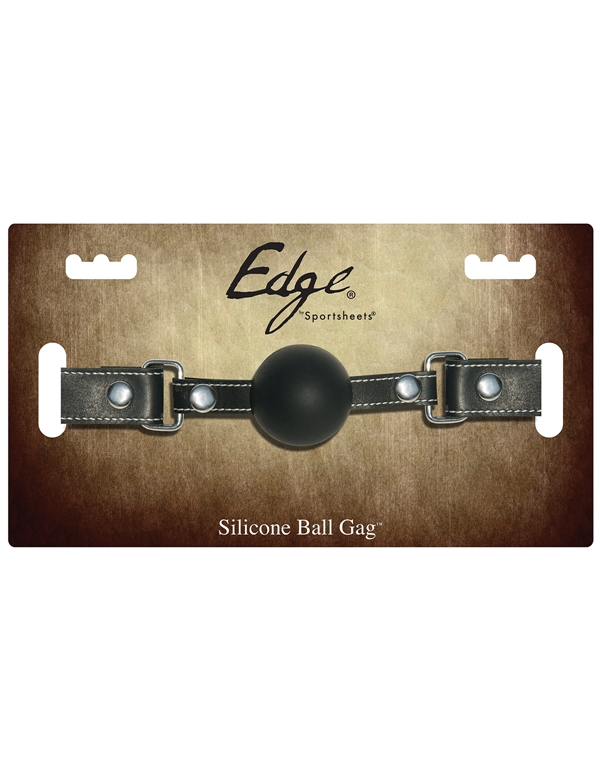 Edge Silicone Ball Gag ALT2 view Color: BK