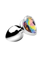 Additional  view of product SMALL RAINBOW PRISM HEART ANAL PLUG with color code MC
