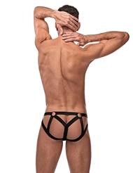 Alternate back view of CAGE MATTE STRAPPY RING JOCK