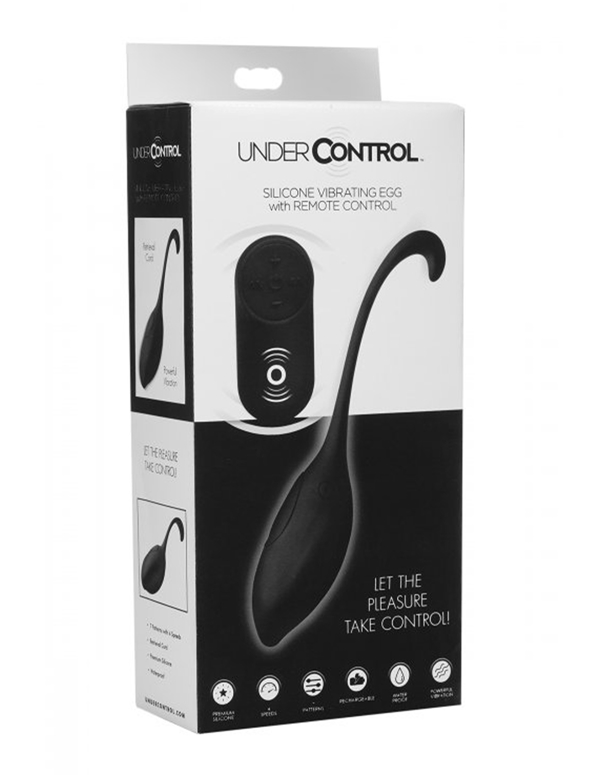 UNDER CONTROL SILICONE VIBRATING EGG WITH REMOTE CONTROL ALT4 view Color: BK