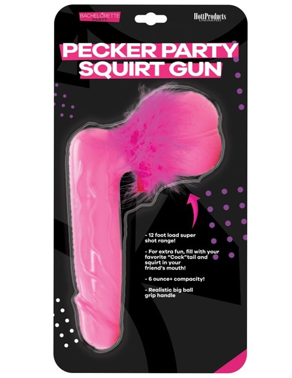 Pink Pecker Party Squirt Gun ALT1 view Color: PK