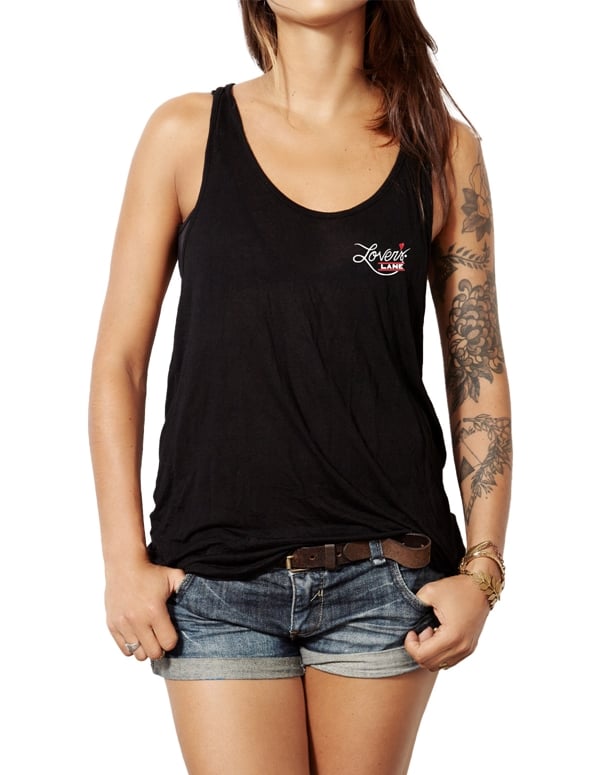 All You Need Is Love Black Tank Top default view Color: BK