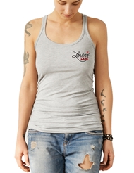 Front view of ALL YOU NEED IS LOVE GREY TANK TOP