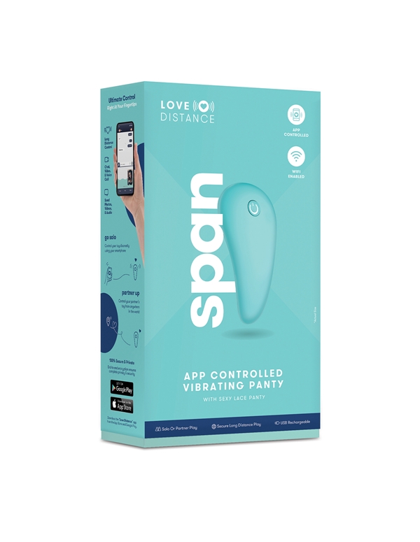 LOVE DISTANCE SPAN VIBRATING PANTY - LD-001-AQU-05854 | Lover's Lane