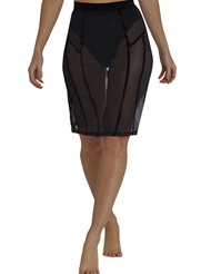 Additional  view of product REGALIA SARA MESH LACE UP PENCIL SKIRT with color code BK
