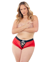 Front view of HOLIDAY BUCKLE OPEN BACK PANTY