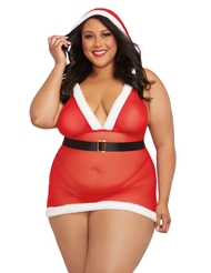 Additional  view of product SEXY SANTA CHEMISE SET with color code RWH