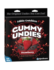Front view of STRAWBERRY MALE EDIBLE GUMMY UNDIES