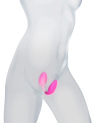 Alternate back view of WONDERLOVE WEARABLE DOUBLE STIMULATION WITH REMOTE