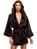 Additional BLACK view of product BACI SATIN ROBE with color code BK