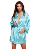 Additional BLUE view of product BACI SATIN ROBE with color code BL