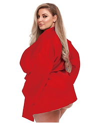 Alternate back view of BACI SATIN ROBE