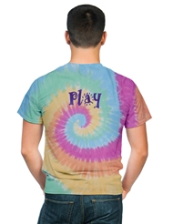 Front view of TIE DYE T-SHIRT - PLAY