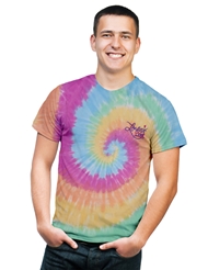 Alternate back view of TIE DYE T-SHIRT - PLAY