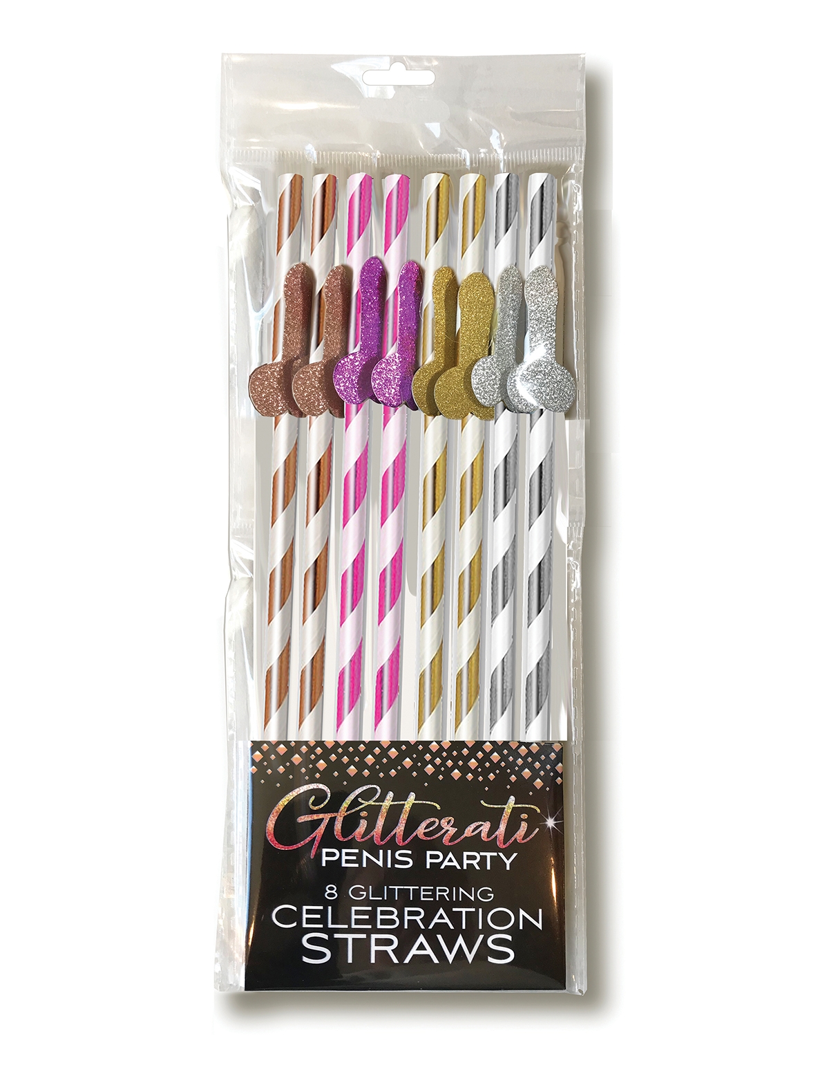 alternate image for Glitterati Tall Penis Party Straws