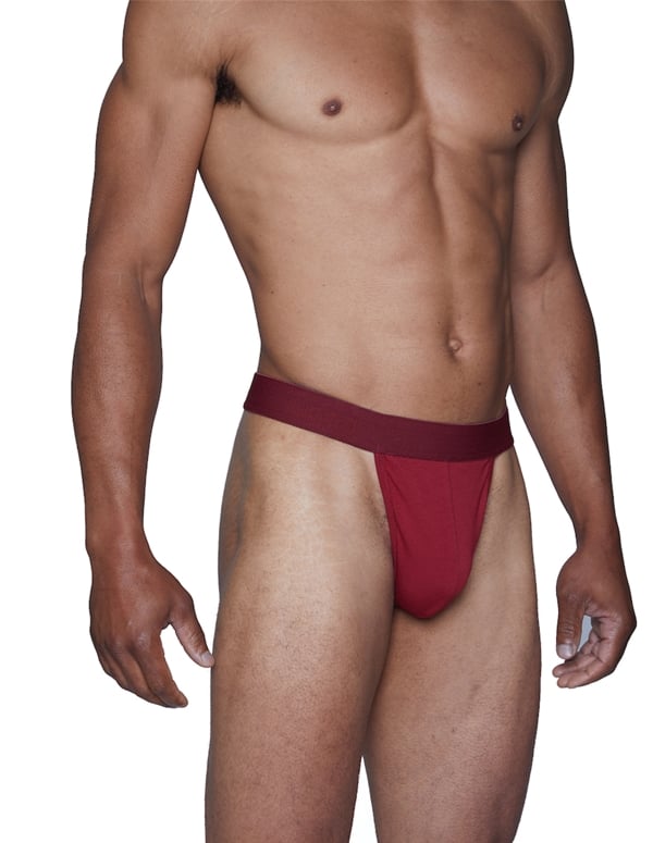 Wood Thong Burgundy ALT1 view Color: BRG