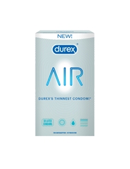 Front view of DUREX AIR EXTRA THIN CONDOMS 10PK