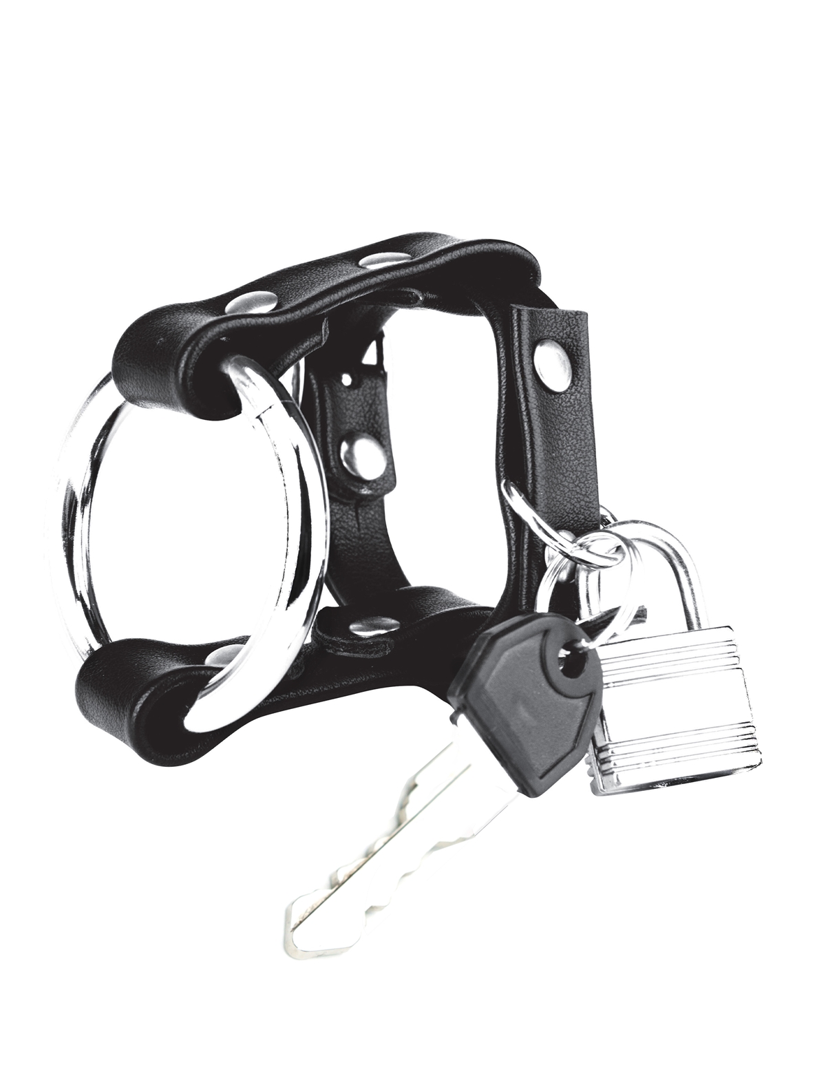 alternate image for C&B Gear Metal Cock Ring With Locking Ball Strap