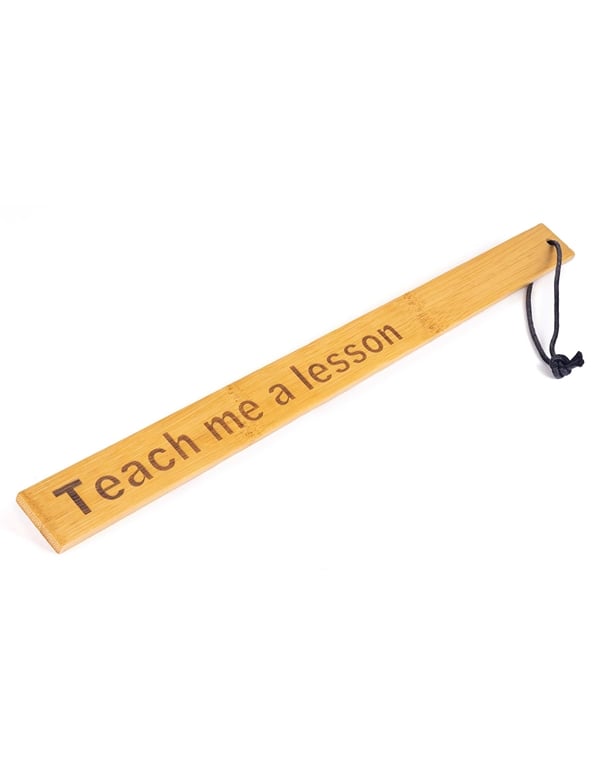 Teach Me A Lesson - Bamboo Wood Paddle default view Color: NC
