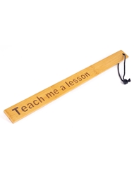 Alternate front view of TEACH ME A LESSON - BAMBOO WOOD PADDLE