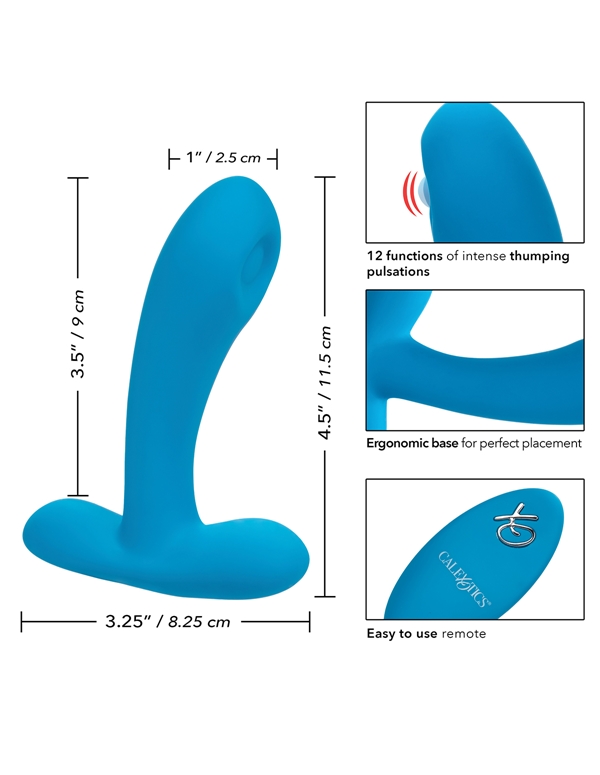 SILICONE REMOTE PULSING PLEASER PROBE ALT view Color: BL