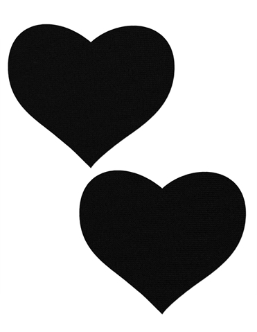 PASTEASE BLACK HEART PASTIES - HRT-BK-04109