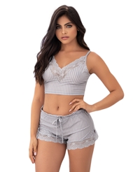 Additional  view of product SEXY SNUGGLE PAJAMA SET with color code GRE