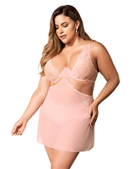 Alternate front view of ROYALTY 2-IN-1 2PC SET AND BABYDOLL