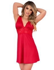 Additional  view of product ROMANTIC SLEEP CHEMISE with color code RD
