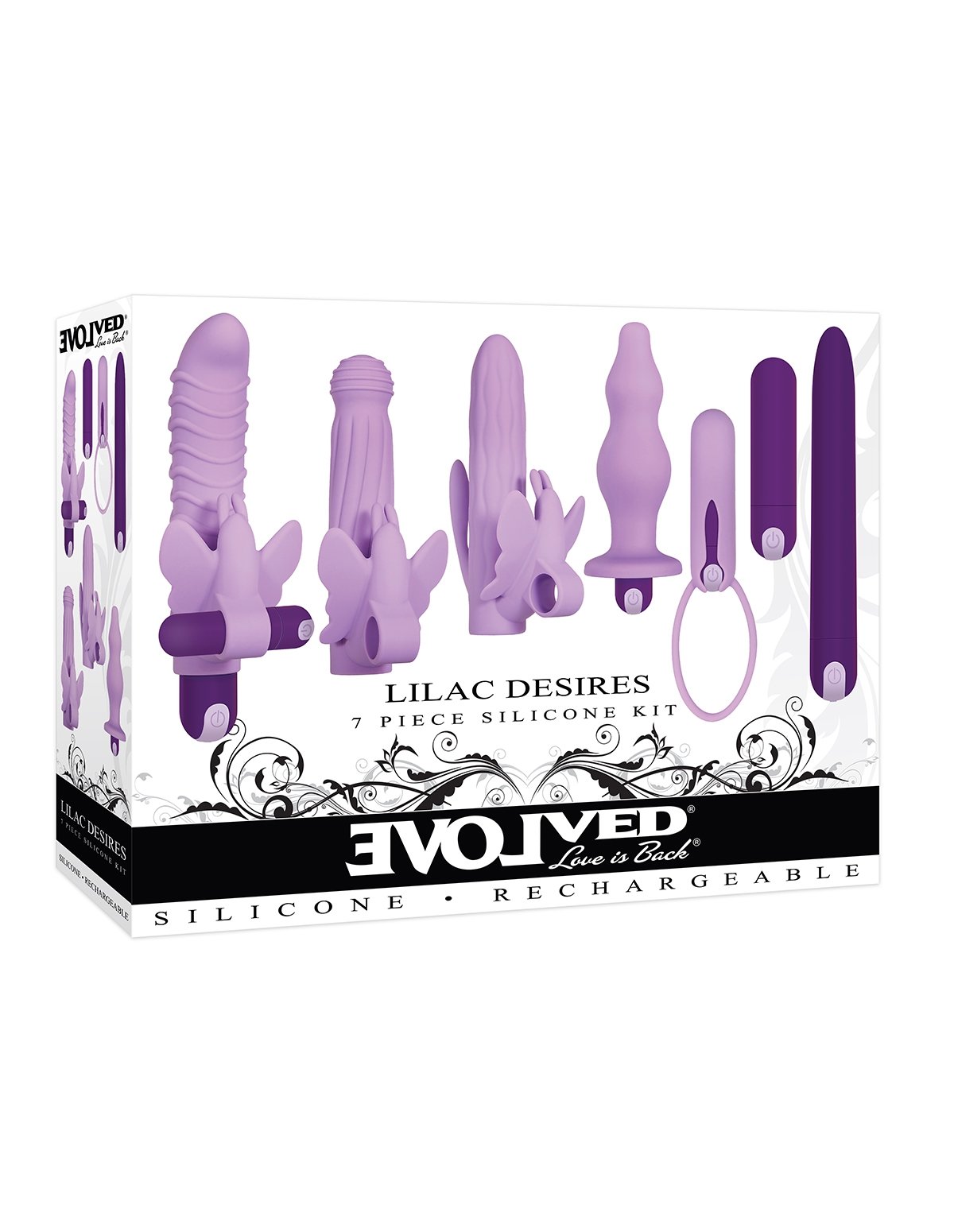 alternate image for Lilac Desires 7 Piece Silicone Vibrator Kit
