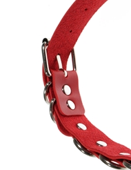 Alternate back view of ADJUSTABLE RED COLLAR WITH D-RINGS