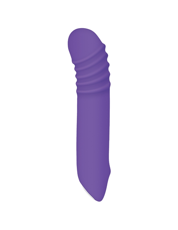 The G-Rave Silicone Rechargeable Light Up Vibrator ALT2 view Color: PR