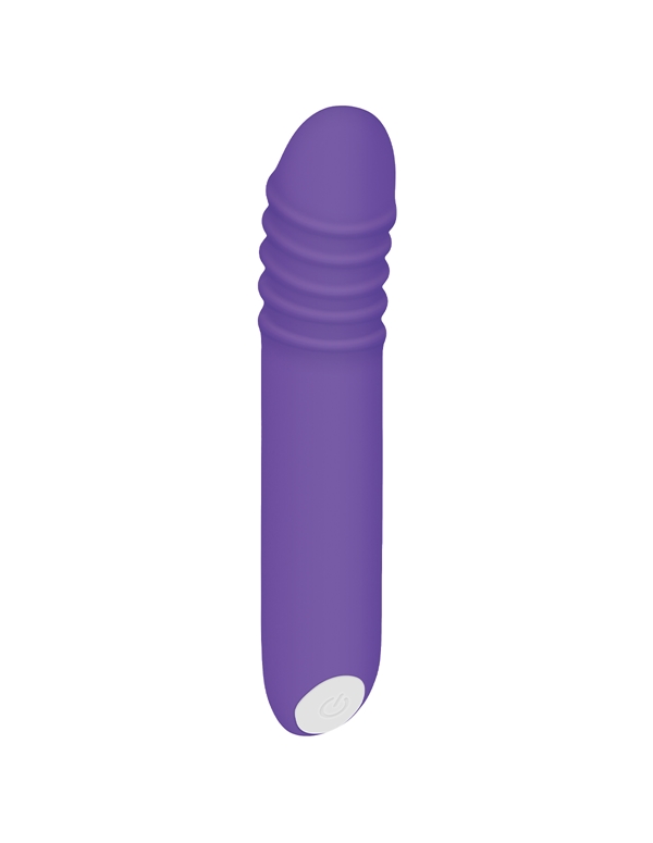 The G-Rave Silicone Rechargeable Light Up Vibrator ALT4 view Color: PR