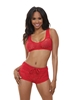 Additional RED view of product MIDNIGHT KISSES BRALETTE AND SHORT SET with color code RD