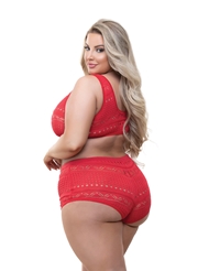 Alternate back view of MIDNIGHT KISSES BRALETTE AND SHORT SET