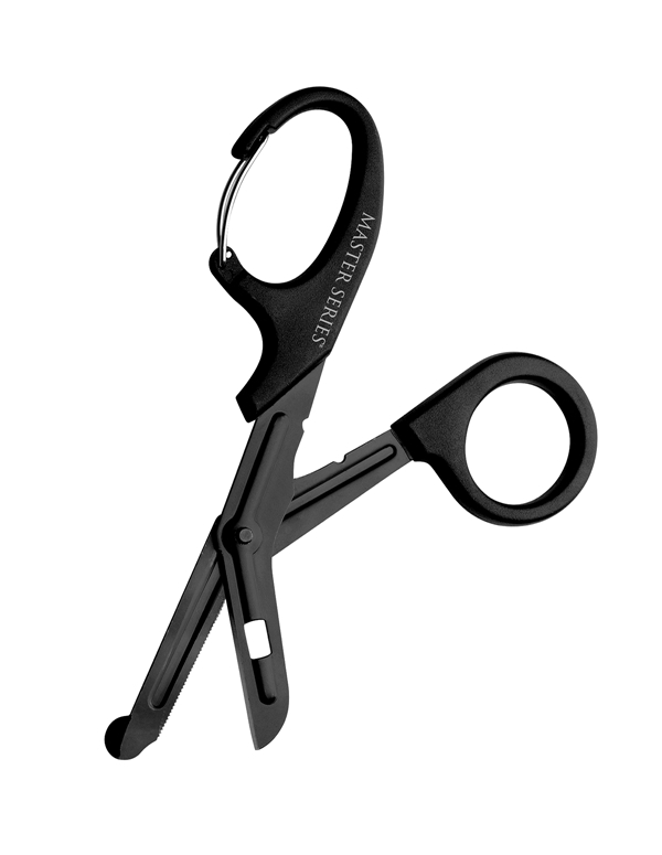 MASTER SERIES SNIP HEAVY DUTY BONDAGE SCISSORS WITH CLIP ALT5 view Color: BK