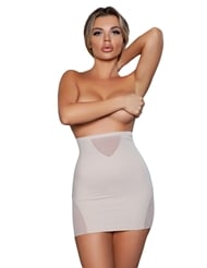 Additional  view of product NUDE HIGH-WAISTED HALF SLIP with color code NU