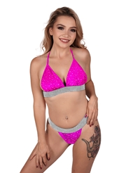 Additional  view of product RHINESTONE STARBUST BANDED BIKINI SET with color code FUC