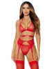 Additional RED view of product WILD AT HEART BRA SET with color code RD