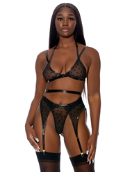 Front view of WILD AT HEART BRA SET