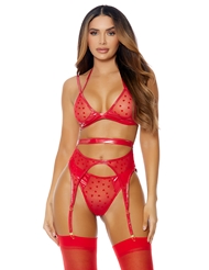 Additional  view of product WILD AT HEART BRA SET with color code RD