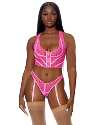 Additional  view of product HEART TO HANDLE BUSTIER SET with color code PK