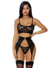 Additional BLACK view of product KISS OF GOLD STRAPPY SET with color code BK