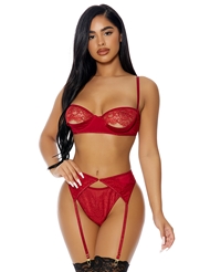 Additional  view of product JUST A PEEK BRA SET with color code WN