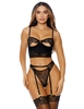 Additional BLACK view of product PEEK INSIDE BUSTIER SET with color code BK