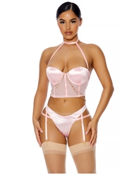 Additional  view of product DIAMOND IN THE ROUGH BUSTIER SET with color code BPK